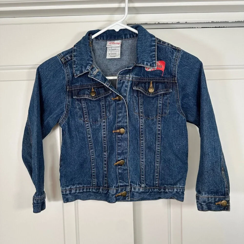 Disney Pixar Cars Lightning McQueen Denim Jacket Small
